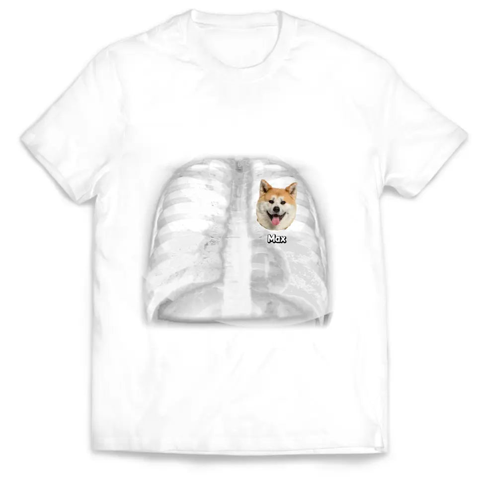 When The Doctor Takes An X-ray Of My Heart - Personalized T-Shirt, Gift for Dog Lovers