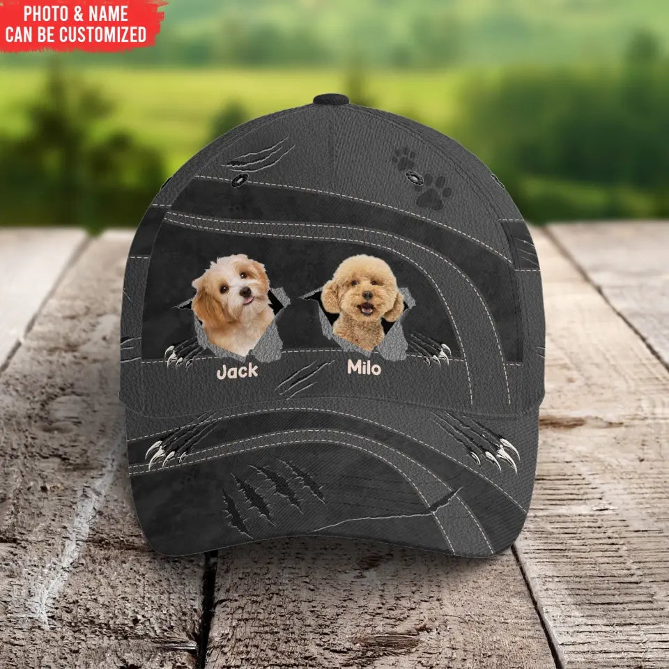 Custom Dog Photo I Love My Dog - Personalized Classic Cap, Gift For Dog Lovers