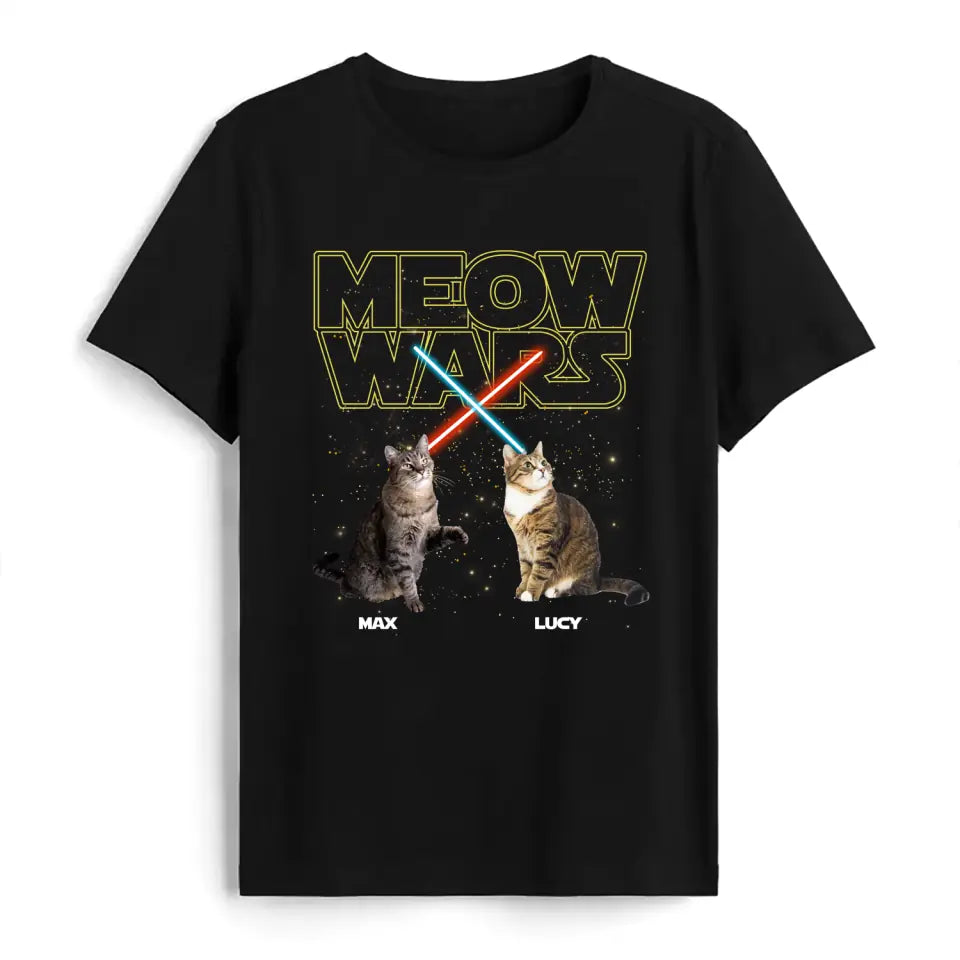 Meow Wars - Personalized  T-shirt, Gift For Cat Lover