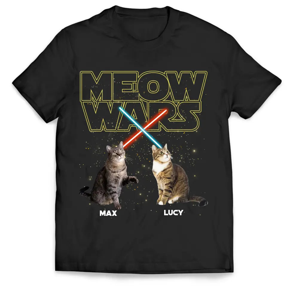 Meow Wars - Personalized  T-shirt, Gift For Cat Lover