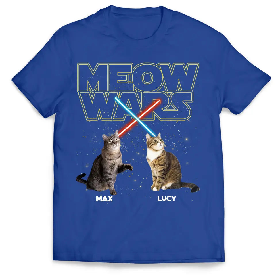 Meow Wars - Personalized  T-shirt, Gift For Cat Lover