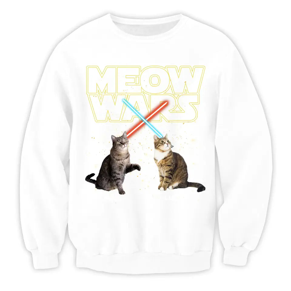 Meow Wars - Personalized  T-shirt, Gift For Cat Lover