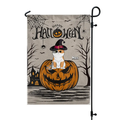 Happy Halloween - Personalized Garden Flag, Gift For Halloween