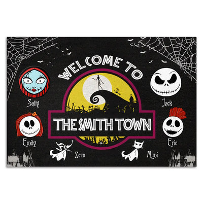 Welcome To Halloween Town - Personalized Doormat, Halloween Gift Ideas