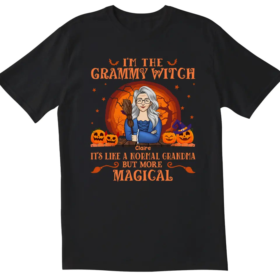 I'm The Grammy Witch - Personalized T-Shirt, Halloween Gift For Family