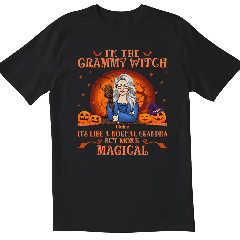 I&#39;m The Grammy Witch - Personalized T-Shirt, Halloween Gift For Family