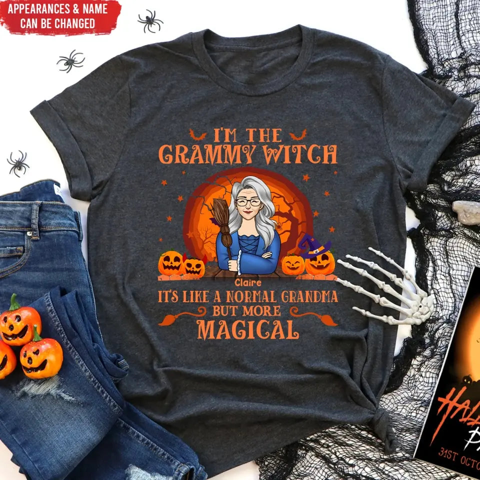 I'm The Grammy Witch - Personalized T-Shirt, Halloween Gift For Family