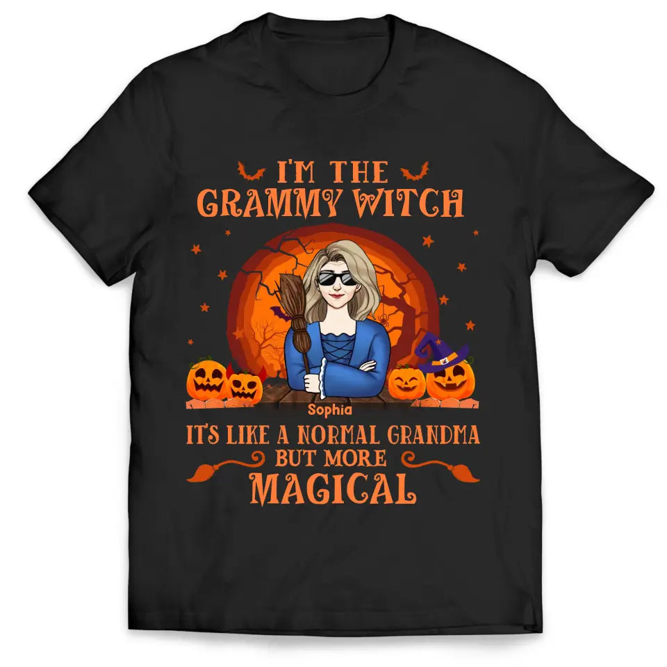 I'm The Grammy Witch - Personalized T-Shirt, Halloween Gift For Family