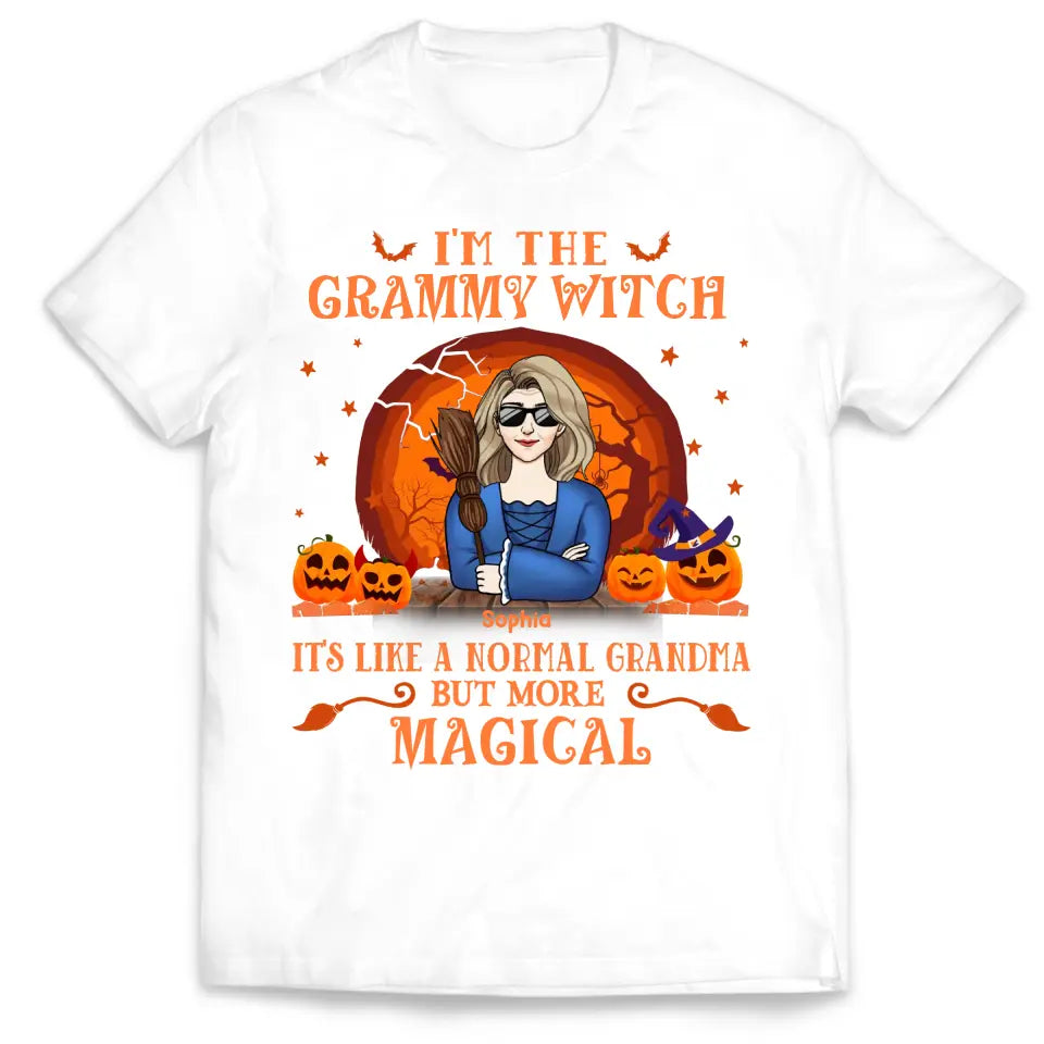 I'm The Grammy Witch - Personalized T-Shirt, Halloween Gift For Family