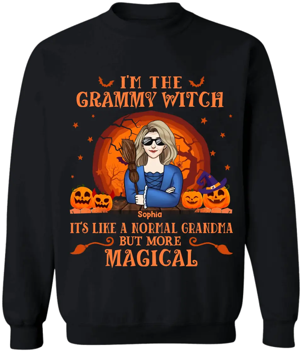 I'm The Grammy Witch - Personalized T-Shirt, Halloween Gift For Family