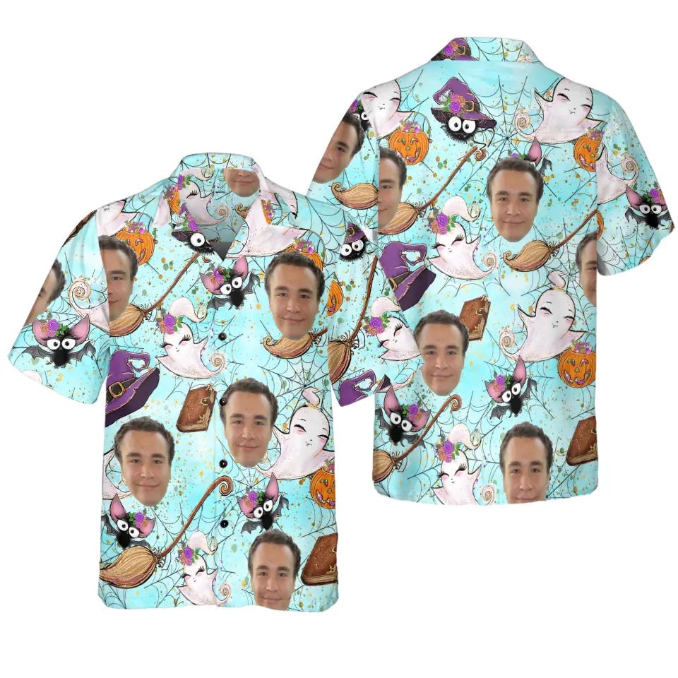 Halloween Pumpkin Ghost - Personalized Hawaiian Shirt, Gift For Halloween