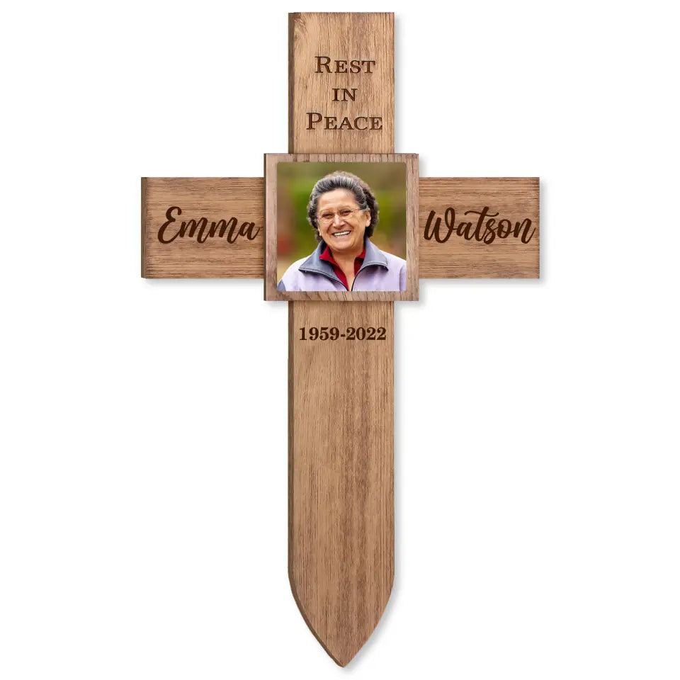 Rest In Peace - Personalized Plaque Stake, Memorial Gift