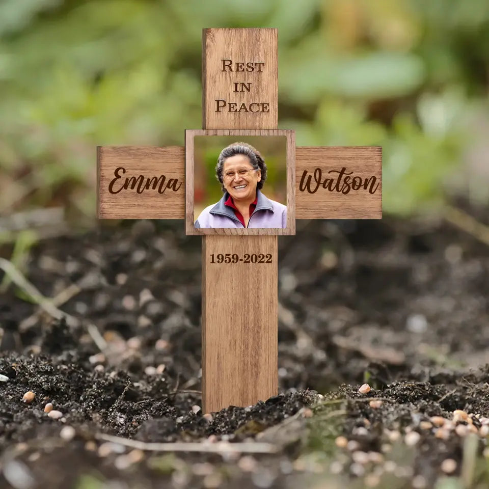 Rest In Peace - Personalized Plaque Stake, Memorial Gift