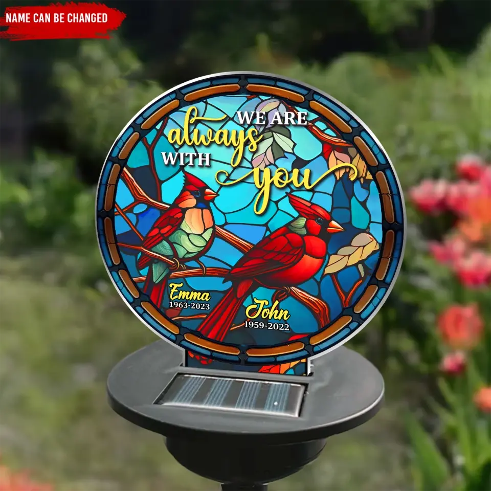 I Am Always With You - Personalized Solar Light, Memorial Gift, Loss Of Loved One