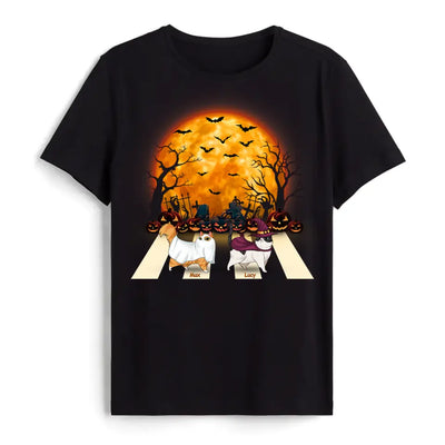 Cat Walking - Personalized T-Shirt, Halloween Gift For Cat Lover