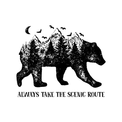 Always Take The Scenic Route - Personalized Decal, Camping Gift For Camping Lovers