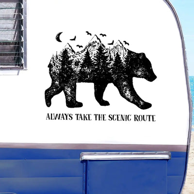 Always Take The Scenic Route - Personalized Decal, Camping Gift For Camping Lovers