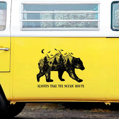 Always Take The Scenic Route - Personalized Decal, Camping Gift For Camping Lovers