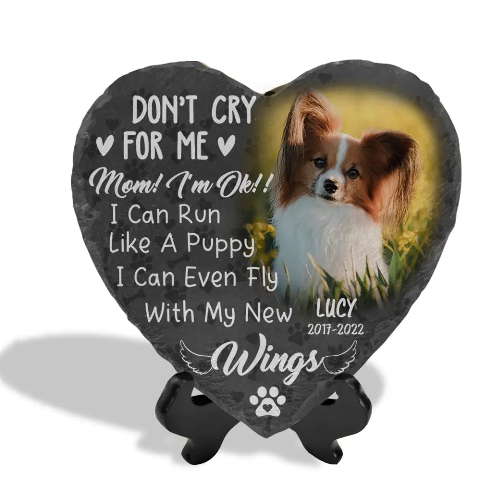 I Can Even Fly With My New Wings - Personalized Stone, Gift For Pet Lover