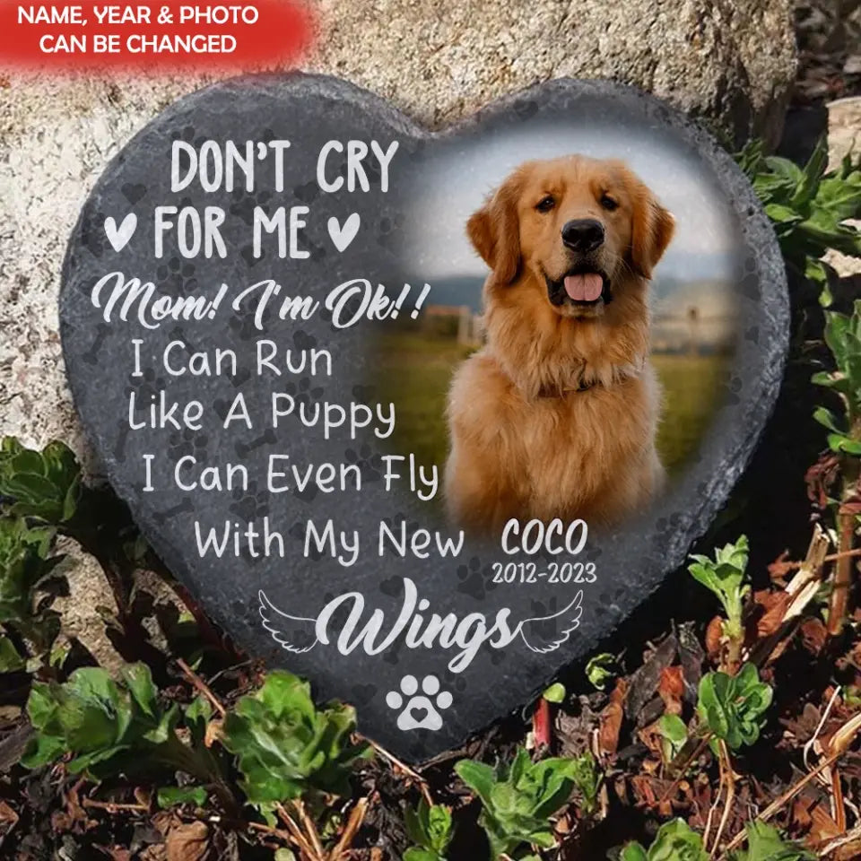 I Can Even Fly With My New Wings - Personalized Stone, Gift For Pet Lover