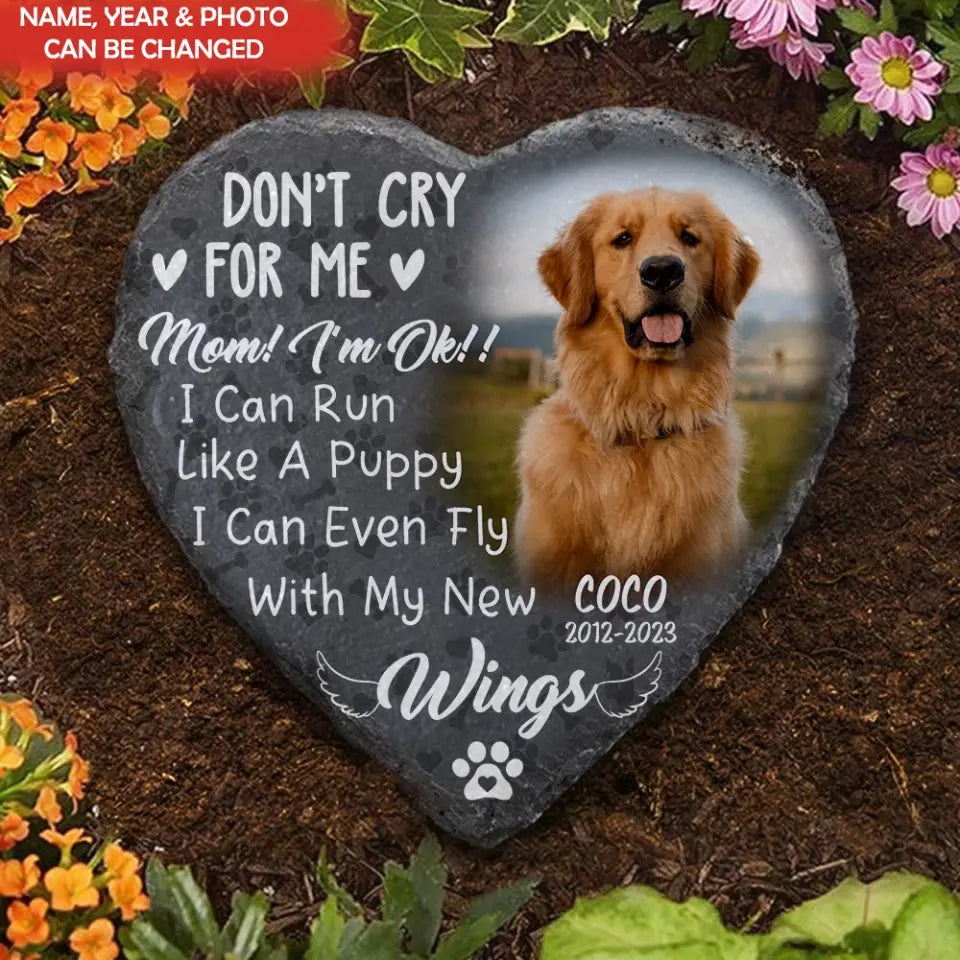 I Can Even Fly With My New Wings - Personalized Stone, Gift For Pet Lover