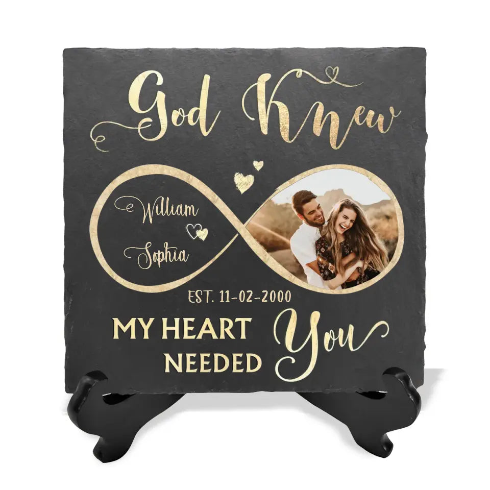 God Knew My Heart Needed You - Personalized Stone