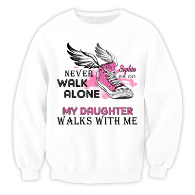 Never Walk Alone My Son Walks With Me - Personalized T-Shirt, Memorial T-Shirt