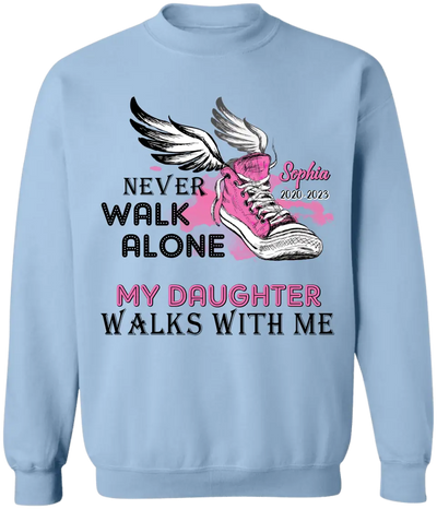 Never Walk Alone My Son Walks With Me - Personalized T-Shirt, Memorial T-Shirt