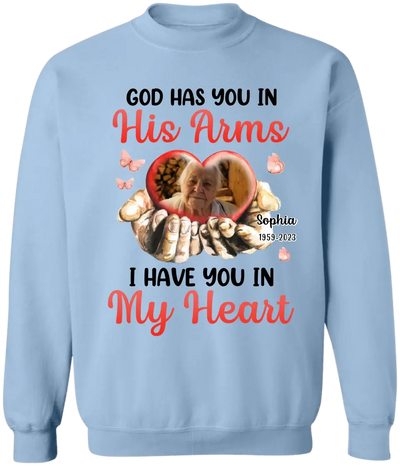 God Has You In His Arms - Personalized T-Shirt, Memorial T-Shirt