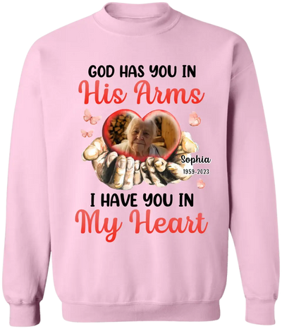 God Has You In His Arms - Personalized T-Shirt, Memorial T-Shirt
