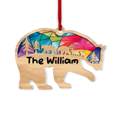 Bear Family - Personalized Suncatcher Ornament
