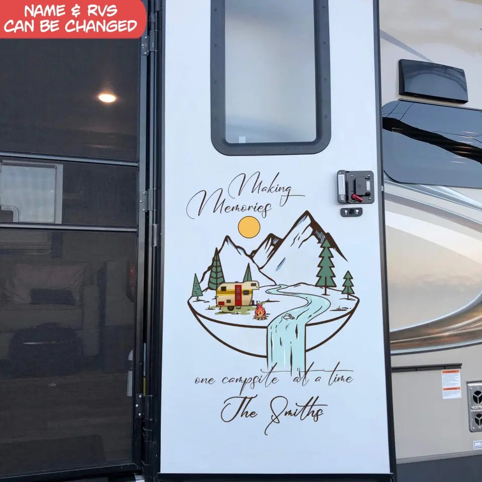 Making Memories One Campsite At A Time - Personalized Decal, Gift For Camping Lover