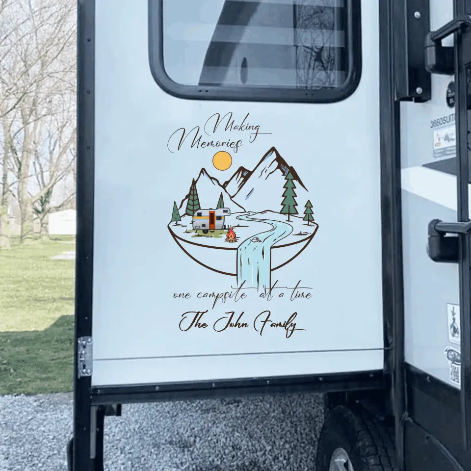 Making Memories One Campsite At A Time - Personalized Decal, Gift For Camping Lover