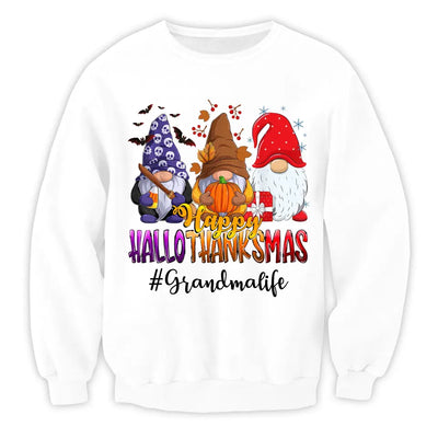 Happy HalloThanksMas Grandmalife - Personalized T-Shirt
