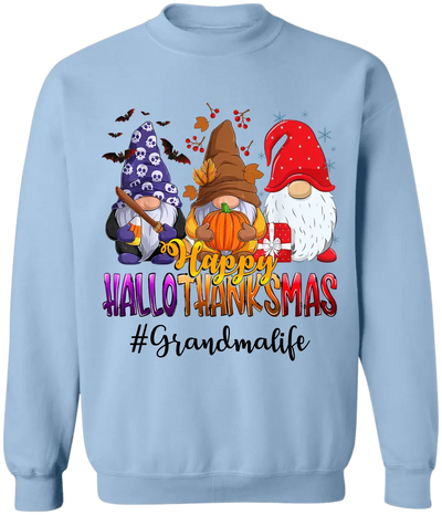 Happy HalloThanksMas Grandmalife - Personalized T-Shirt