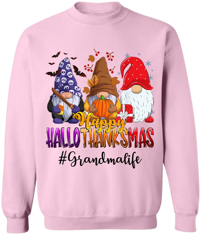 Happy HalloThanksMas Grandmalife - Personalized T-Shirt