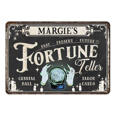 Fortune Teller - Personalized Metal Sign, Halloween Gift
