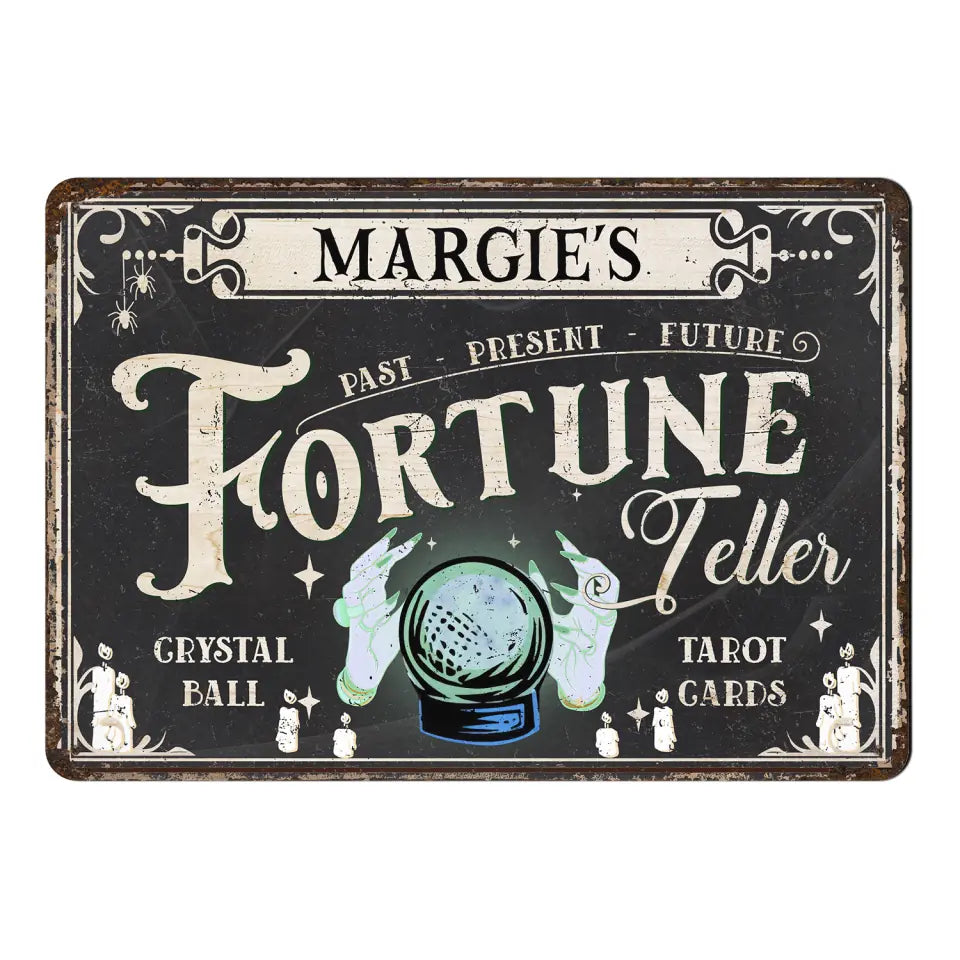 Fortune Teller - Personalized Metal Sign, Halloween Gift