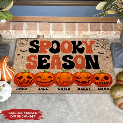 Spooky Season Halloween - Personalized Door Mat, Halloween Gift