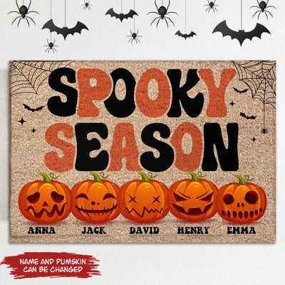 Spooky Season Halloween - Personalized Door Mat, Halloween Gift
