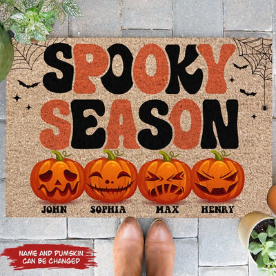 Spooky Season Halloween - Personalized Door Mat, Halloween Gift