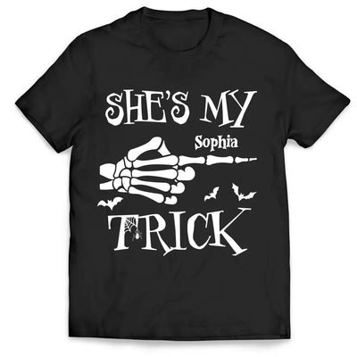 She's My Trick He's My Treat - Personalized T-Shirt, Gift For Halloween