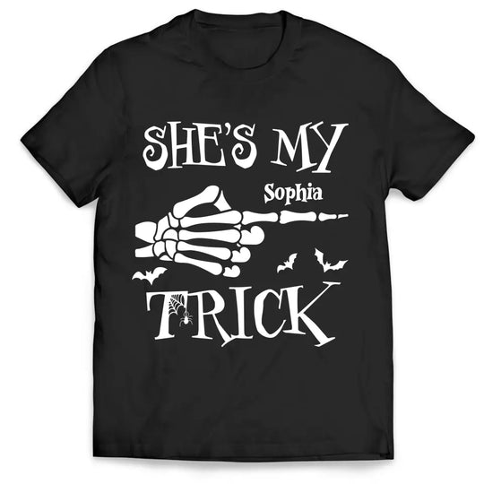 She's My Trick He's My Treat - Personalized T-Shirt, Gift For Halloween