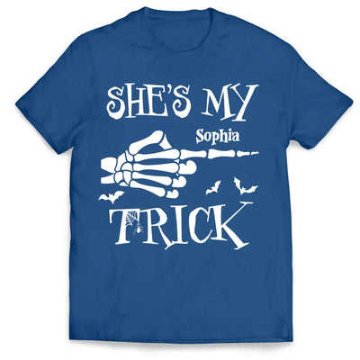 She's My Trick He's My Treat - Personalized T-Shirt, Gift For Halloween