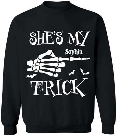 She's My Trick He's My Treat - Personalized T-Shirt, Gift For Halloween