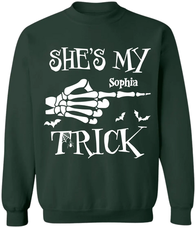 She's My Trick He's My Treat - Personalized T-Shirt, Gift For Halloween