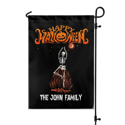 Dancing Skeletons - Personalized Garden Flag, Gift For Halloween