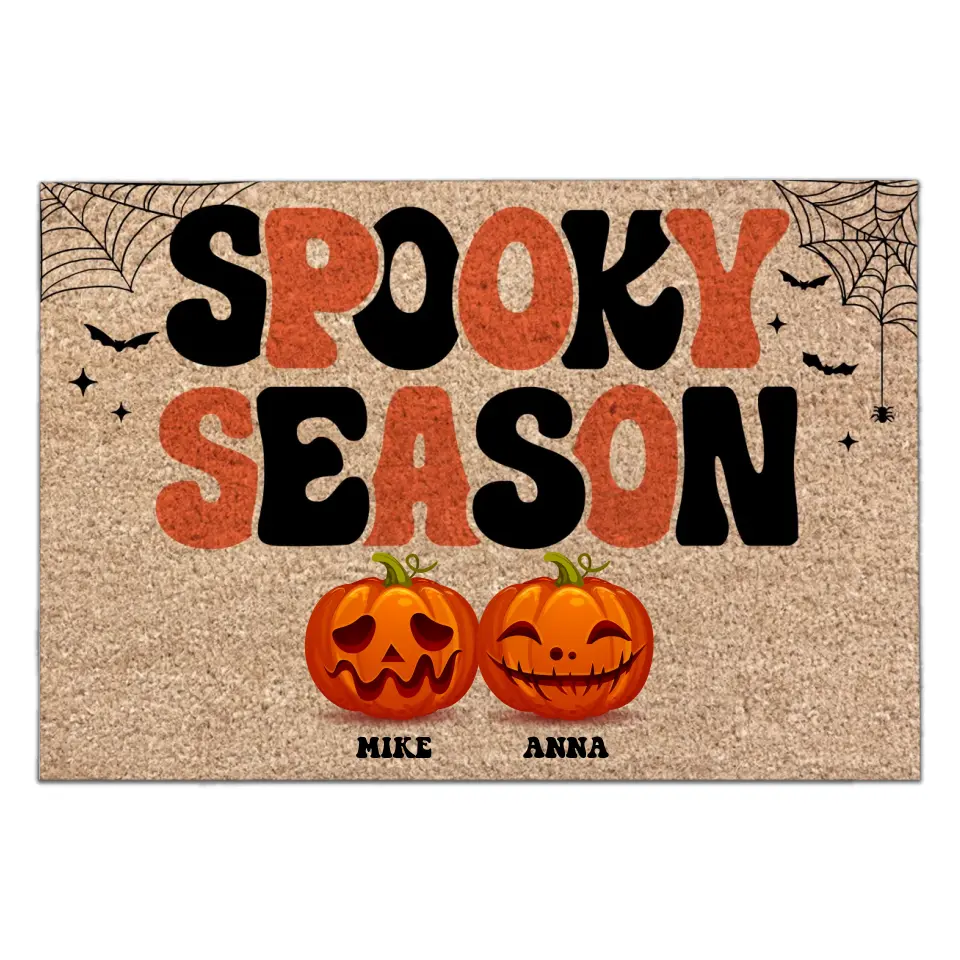 Spooky Season Halloween - Personalized Door Mat, Halloween Gift