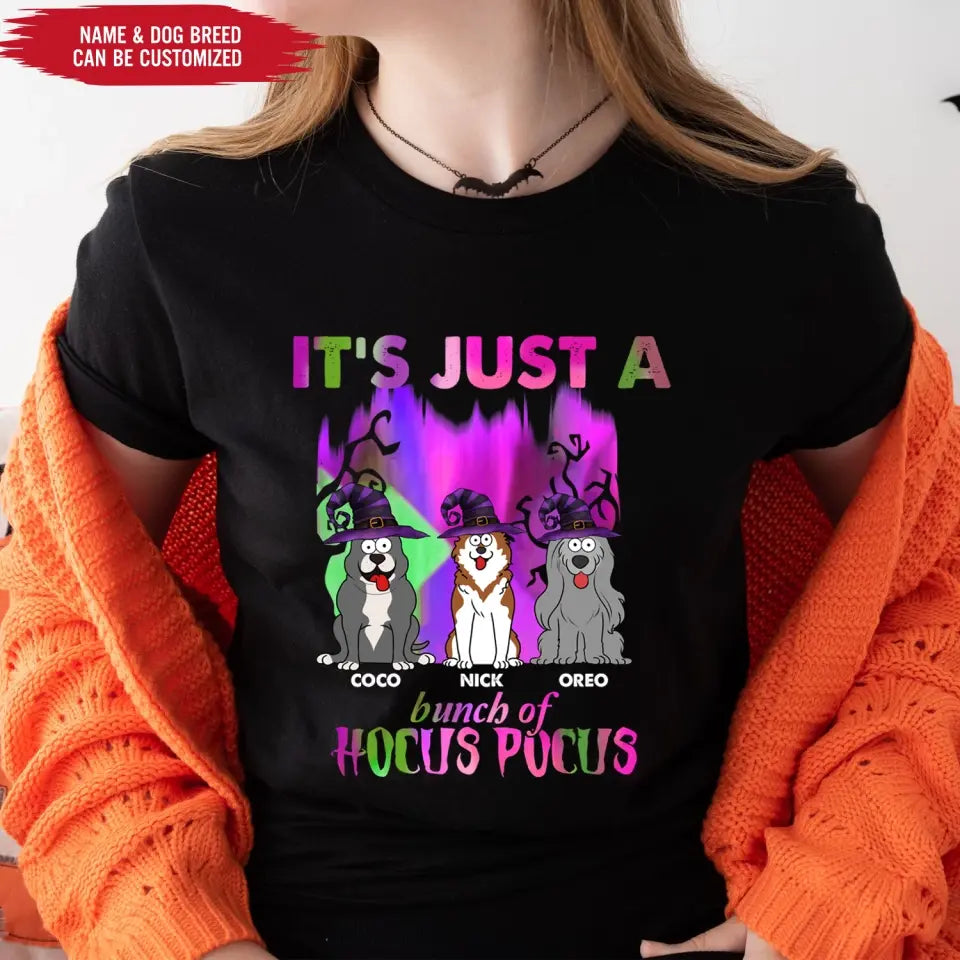 It’s Just A Bunch Of Hocus Pocus - Personalized T-Shirt, Gift For Halloween
