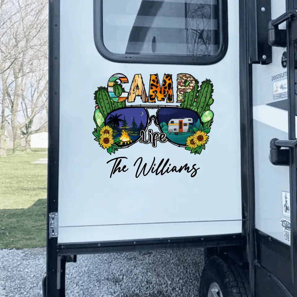 Camping Life - Personalized Decal, Gift For Camping Lover